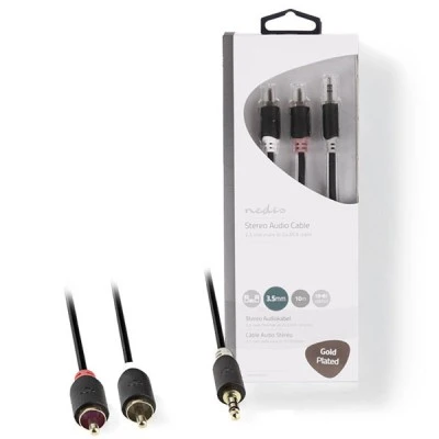 Καλώδιο NEDIS CABW22200AT100 2x RCA αρσενικό σε 3,5mm Stereo αρσενικό μήκους 10m