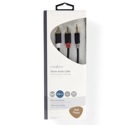 Καλώδιο NEDIS CABW22200AT100 2x RCA αρσενικό σε 3,5mm Stereo αρσενικό μήκους 10m