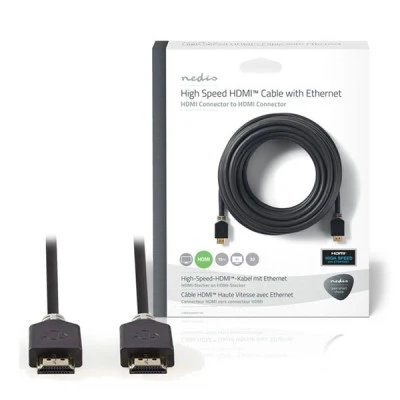 Καλώδιο NEDIS CVBW34000AT150 HDMI High Speed με Ethernet αρσενικό σε αρσενικό 15m ανθρακί χρώμα Καλώδιο NEDIS CVBW34000AT150 HDMI High Speed με Ethernet αρσενικό σε αρσενικό 15m ανθρακί χρώμα