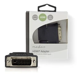Αντάπτορας DVI-D 24+1p αρσενικό σε HDMI θηλυκό NEDIS CVBW34912AT με επίχρυσες επαφές