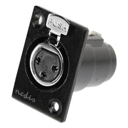 Βύσμα XLR NEDIS COTP15911BK 3-Pin θηλυκό σασί