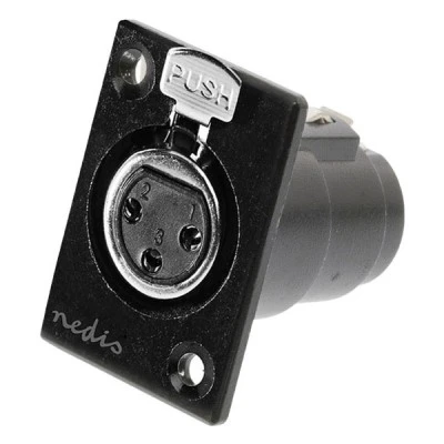 Βύσμα XLR NEDIS COTP15911BK 3-Pin θηλυκό σασί