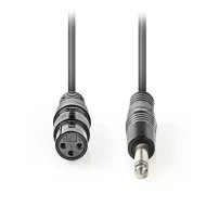 Καλώδιο NEDIS COTH15120GY15 3-Pin XLR θηλ. σε 6.35mm αρσ. μήκους 1.5m