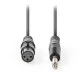 Καλώδιο NEDIS COTH15120GY15 3-Pin XLR θηλ. σε 6.35mm αρσ. μήκους 1.5m
