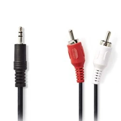 Καλώδιο NEDIS CAGB22200BK20 2x RCA αρσενικό σε 3,5mm Stereo αρσενικό μήκους 2m