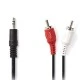 Καλώδιο NEDIS CAGB22200BK20 2x RCA αρσενικό σε 3,5mm Stereo αρσενικό μήκους 2m