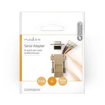 Αντάπτορας NEDIS CCGP52821IV D-Sub 9pin αρσενικό σε RJ45 8pin 8P8C θηλυκό