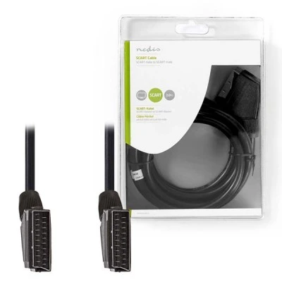Καλώδιο NEDIS CVGB31000BK20 SCART αρσενικό σε SCART αρσενικό συσκευασία blister μήκους 2m