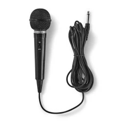 Ενσύρματο μικρόφωνο NEDIS MPWD01BK -75dB εξαιρετικής ποιότητας ήχου με καλώδιο 5m