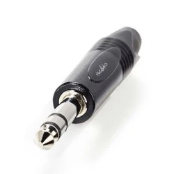 Βύσμα NEDIS COTP23901BK 6.35mm αρσ. stereo ιδανικό για ενισχυτές μουσικά όργανα και μικρόφωνα