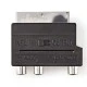Αντάπτορας NEDIS CVGP31902BK Scart αρσενικό σε 3x RCA θηλυκό + S-Video θηλυκό