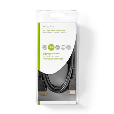 Καλώδιο NEDIS CVGB35000BK20 Ultra High Speed HDMI αρσενικό σε HDMI αρσενικό 2,0m