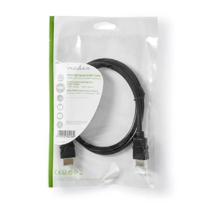 Καλώδιο NEDIS CVGP35000BK10 Ultra High Speed HDMI αρσ. - HDMI αρσ. 1,0m με επίχρυσες επαφές
