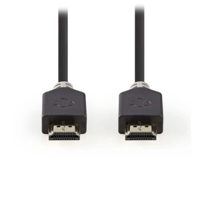 Καλώδιο HDMI High Speed NEDIS CVBW34000AT50 με Ethernet αρσενικό-αρσενικό 5.0m σε ανθρακί χρώμα