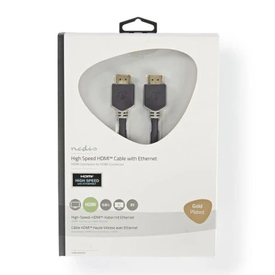 Καλώδιο HDMI High Speed NEDIS CVBW34000AT50 με Ethernet αρσενικό-αρσενικό 5.0m σε ανθρακί χρώμα