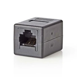 Μούφα NEDIS CCGB89010BK για RJ45 8x8 θηλ-θηλ σε μαύρο χρώμα