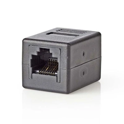 Μούφα NEDIS CCGB89010BK για RJ45 8x8 θηλ-θηλ σε μαύρο χρώμα