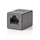 Μούφα NEDIS CCGB89010BK για RJ45 8x8 θηλ-θηλ σε μαύρο χρώμα