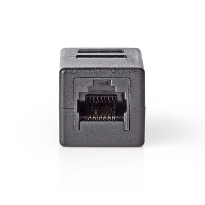 Μούφα NEDIS CCGB89010BK για RJ45 8x8 θηλ-θηλ σε μαύρο χρώμα