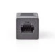 Μούφα NEDIS CCGB89010BK για RJ45 8x8 θηλ-θηλ σε μαύρο χρώμα