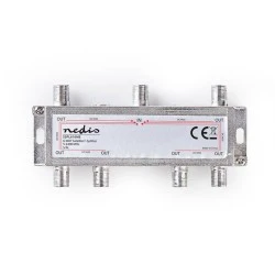 Διακλαδωτής κεραίας Satellite F-Splitter NEDIS SSPL610ME 5 - 2400 MHz 75 Ohm 6 εξόδων