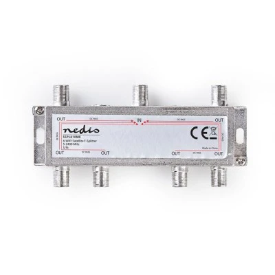 Διακλαδωτής κεραίας Satellite F-Splitter NEDIS SSPL610ME 5 - 2400 MHz 75 Ohm 6 εξόδων Διακλαδωτής κεραίας Satellite F-Splitter NEDIS SSPL610ME 5 - 2400 MHz 75 Ohm 6 εξόδων