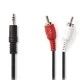 Καλώδιο NEDIS CAGB22200BK15 2x RCA αρσενικό σε 3.5mm Stereo αρσενικό 1.5 m Καλώδιο NEDIS CAGB22200BK15 2x RCA αρσενικό σε 3.5mm Stereo αρσενικό 1.5 m