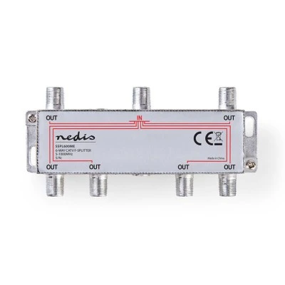 Διακλαδωτής κεραίας CATV F-Splitter NEDIS SSPL600ME 5 - 1000MHz 10 dB 6 εξόδων