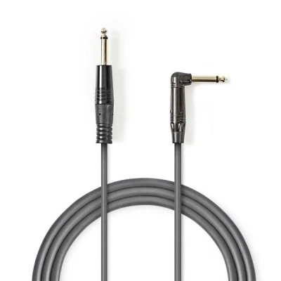 Καλώδιο ήχου mono NEDIS COTH23005GY50 6.35mm αρσ.- 6.35mm αρσ. γωνία 5m σε γκρι χρώμα