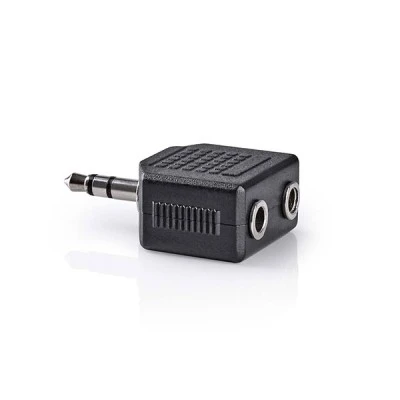 Αντάπτορας NEDIS CAGB22945BK 3,5mm Stereo αρσ. - 2x 3,5mm Stereo θηλ. σε μαύρο χρώμα