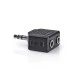 Αντάπτορας NEDIS CAGB22945BK 3,5mm Stereo αρσ. - 2x 3,5mm Stereo θηλ. σε μαύρο χρώμα