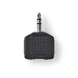 Αντάπτορας NEDIS CAGB22945BK 3,5mm Stereo αρσ. - 2x 3,5mm Stereo θηλ. σε μαύρο χρώμα