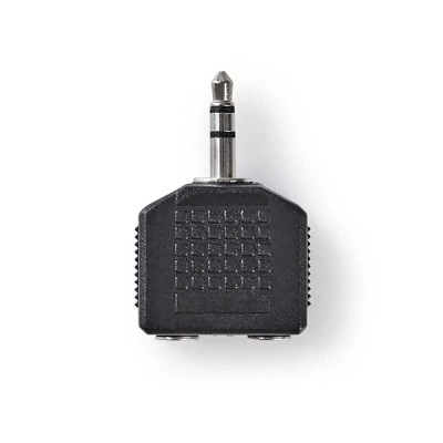 Αντάπτορας NEDIS CAGB22945BK 3,5mm Stereo αρσ. - 2x 3,5mm Stereo θηλ. σε μαύρο χρώμα