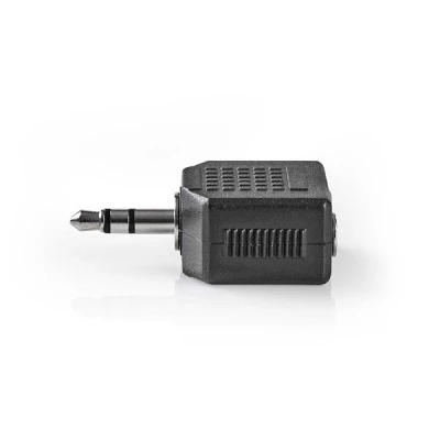Αντάπτορας NEDIS CAGB22945BK 3,5mm Stereo αρσ. - 2x 3,5mm Stereo θηλ. σε μαύρο χρώμα
