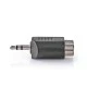 Αντάπτορας ήχου NEDIS CAGB22940BK 3.5mm αρσ. - 2x RCA θηλ. σε συσκευασία blister