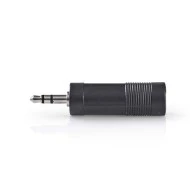 Αντάπτορας NEDIS CAGB22935BK 3,5mm Stereo αρσ. - 6,35mm Stereo θηλ. σε μαύρο χρώμα