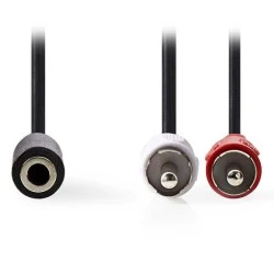 Καλώδιο NEDIS CAGB22255BK02 2x RCA αρσ. σε 1x 3,5mm θηλ. 0,2 m σε συσκευασία blister Καλώδιο NEDIS CAGB22255BK02 2x RCA αρσ. σε 1x 3,5mm θηλ. 0,2 m σε συσκευασία blister