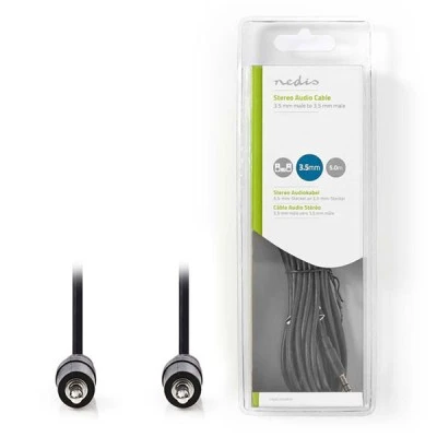 Καλώδιο ήχου NEDIS CAGB22000BK50 3.5mm αρσ. Stereo - 3.5mm αρσ. Stereo σε συσκευασία blister 5.0m