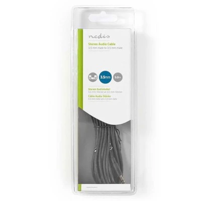 Καλώδιο ήχου NEDIS CAGB22000BK50 3.5mm αρσ. Stereo - 3.5mm αρσ. Stereo σε συσκευασία blister 5.0m