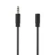 Καλώδιο προέκτασης ήχου NEDIS CAGB22050BK50 3.5mm Stereo αρσ. – 3.5mm Stereo θηλ. 5.00m