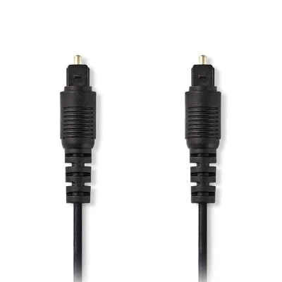 Καλώδιο οπτικής ίνας NEDIS CAGB25000BK20 TosLink αρσενικό σε αρσενικό 2m σε συσκευασία blister