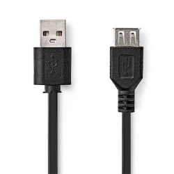Καλώδιο - προέκταση NEDIS CCGB60010BK30 USB 2.0 A αρσενικό σε Α θηλυκό μήκους 3.00m
