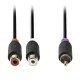 Καλώδιο ήχου NEDIS CABW24010AT02 από RCA αρσενικό 2 x RCA θηλυκό 0.20m