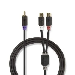 Καλώδιο ήχου NEDIS CABW24010AT02 από RCA αρσενικό 2 x RCA θηλυκό 0.20m