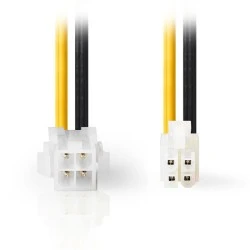 Καλώδιο προέκτασης τροφοδοσίας NEDIS CCGP74310VA015 ATX-12V 4pin αρσ. σε ATX-12V 4pin θηλ. 0.15m