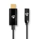 Καλώδιο-αντάπτορας NEDIS CCBW65950BK015 USB 3.2 Gen 1 Type-C αρσ. σε 3.5 mm θηλ. 0,15m Καλώδιο-αντάπτορας NEDIS CCBW65950BK015 USB 3.2 Gen 1 Type-C αρσ. σε 3.5 mm θηλ. 0,15m