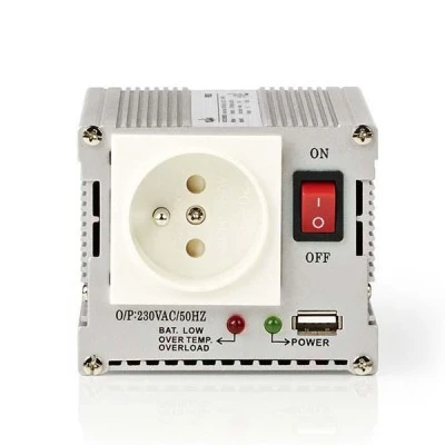 Inverter 300W NEDIS με έξοδο ημιτονικής κυματομορφής για μετατροπή τάσης από 12VDC σε 230VAC Inverter 300W NEDIS με έξοδο ημιτονικής κυματομορφής για μετατροπή τάσης από 12VDC σε 230VAC