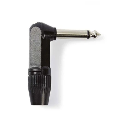 Βύσμα NEDIS COTP23902BK 6.35mm mono γωνία ιδανικό για ενισχυτές μουσικά όργανα και μικρόφωνα