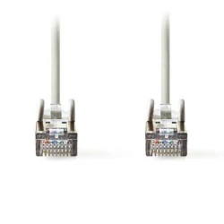 Καλώδιο δικτύου NEDIS CCGP85121GY015 CAT5e SF/UTP 0.15m σε γκρι χρώμα