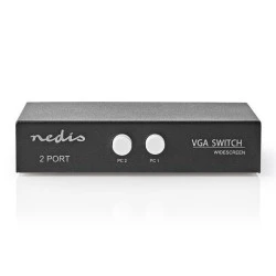 VGA switch 2 Η/Υ σε 1 οθόνη NEDIS CSWI5902BK 500MHz WQXGA λεπτής σχεδίασης